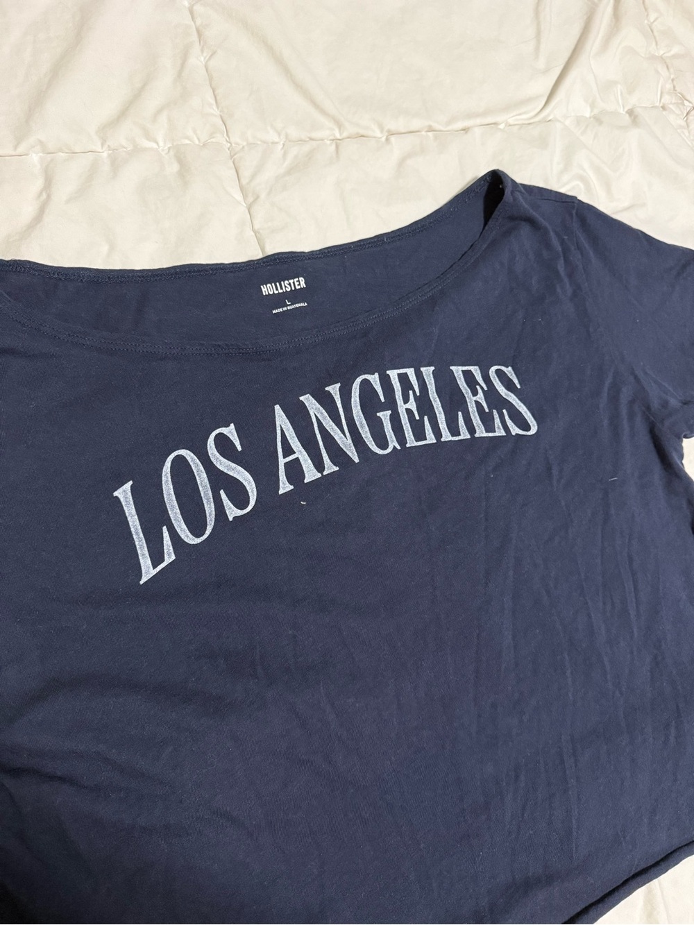Hollister Navy 'Los Angeles' Graphic Short Sleeve Tee